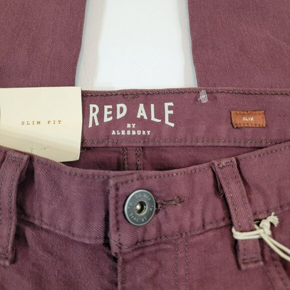 Red Ale by Alebury Jeans, Women 31x32 (12)Slim, Plum Denim, 5 Pocket Design, NWT - Picture 5 of 12
